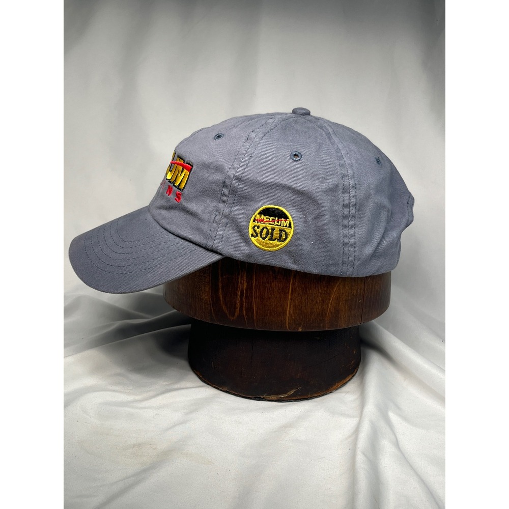 Mecum Auctions Hat Gray KC Caps Embroidered Sold Logo Adjustable Dad Cap Mens - Picture 2 of 6